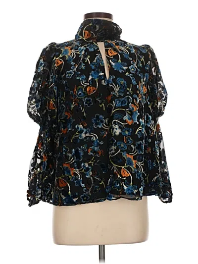 Pre-owned French Connection 3/4 Sleeve Blouse In Black