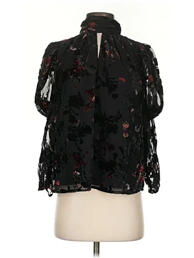 Pre-owned French Connection 3/4 Sleeve Blouse In Black