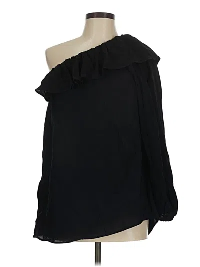 Pre-owned French Connection 3/4 Sleeve Blouse In Black