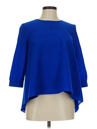 Pre-owned French Connection 3/4 Sleeve Blouse In Blue