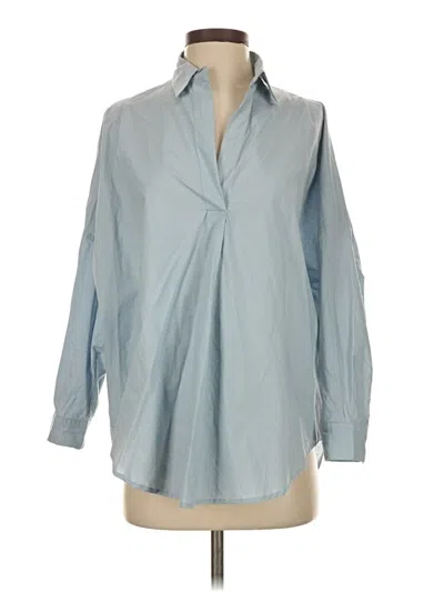 Pre-owned French Connection 3/4 Sleeve Blouse In Blue