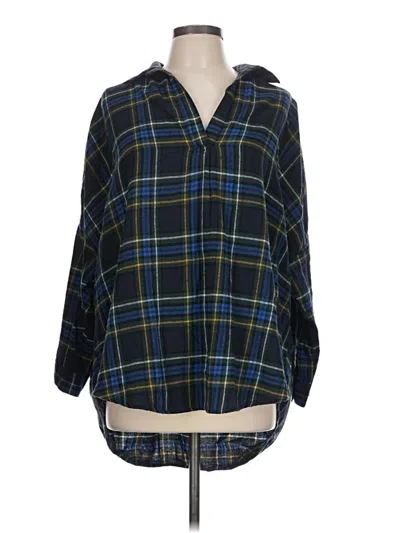 Pre-owned French Connection 3/4 Sleeve Blouse In Blue