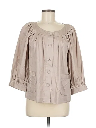 Pre-owned French Connection 3/4 Sleeve Blouse In Brown