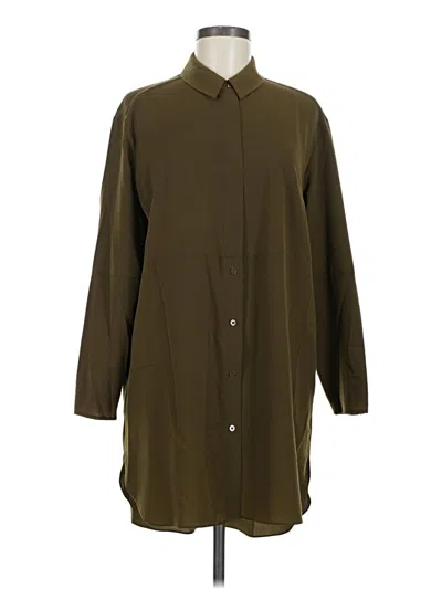 Pre-owned French Connection 3/4 Sleeve Blouse In Green