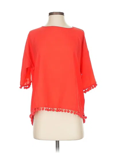Pre-owned French Connection 3/4 Sleeve Blouse In Orange