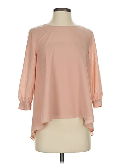 Pre-owned French Connection 3/4 Sleeve Blouse In Pink