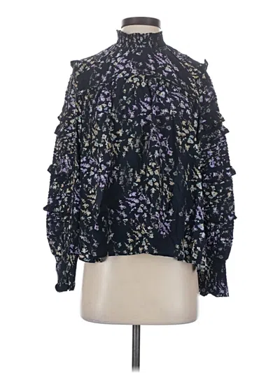 Pre-owned French Connection 3/4 Sleeve Blouse In Purple