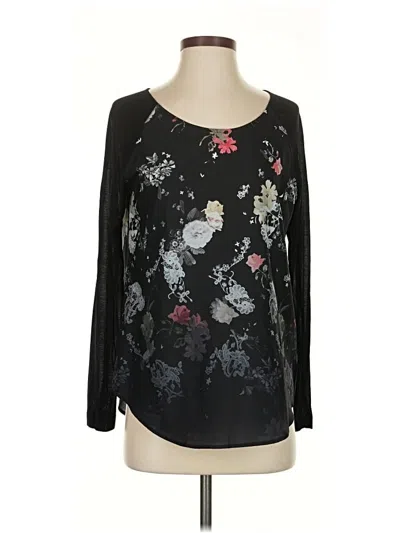 Pre-owned French Connection 3/4 Sleeve T-shirt In Black