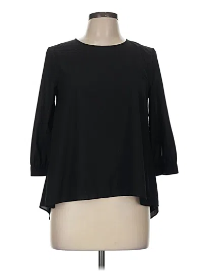 Pre-owned French Connection 3/4 Sleeve Top Black Boatneck Tops