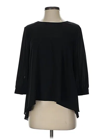 Pre-owned French Connection 3/4 Sleeve Top Black Boatneck Tops
