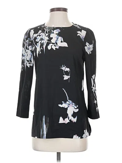 French Connection 3/4 Sleeve Top Black Boatneck Tops