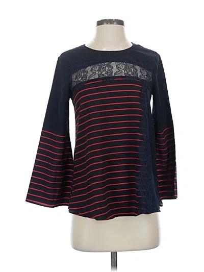 Pre-owned French Connection 3/4 Sleeve Top Blue Boatneck Tops