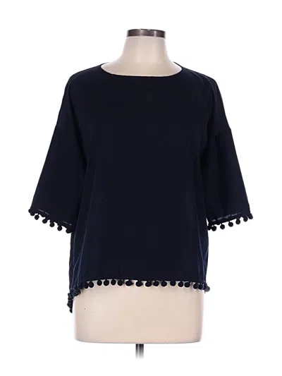 Pre-owned French Connection 3/4 Sleeve Top Blue Boatneck Tops