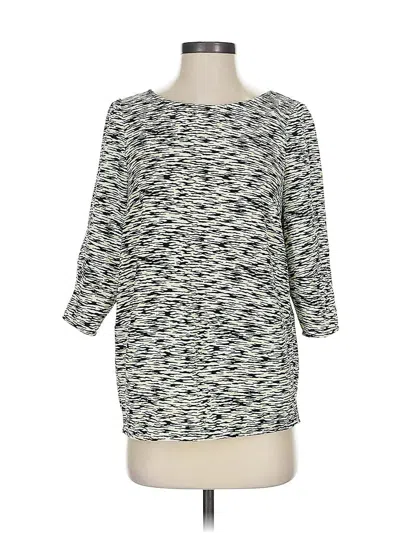 French Connection 3/4 Sleeve Top Gray Boatneck Tops