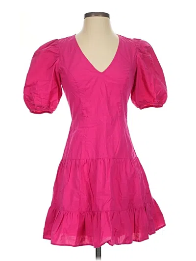 Pre-owned French Connection 3/4 Sleeve Top Pink Sweetheart Neckline Tops