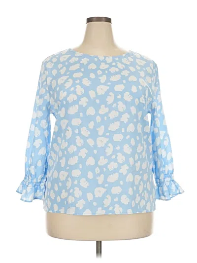 Pre-owned French Connection 3/4 Sleeve T-shirt In Blue