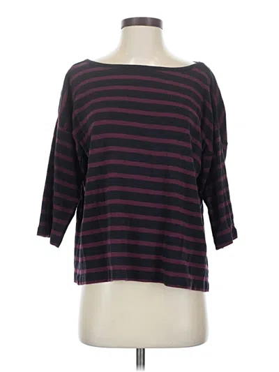Pre-owned French Connection 3/4 Sleeve T-shirt In Burgundy