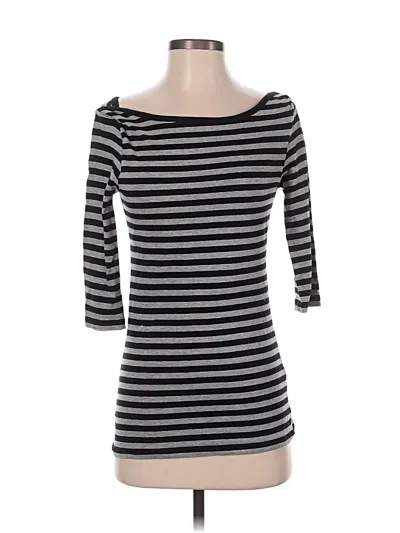 Pre-owned French Connection 3/4 Sleeve T-shirt In Gray