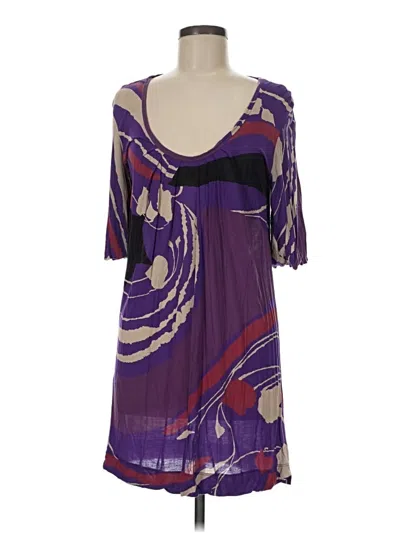 Pre-owned French Connection 3/4 Sleeve T-shirt In Purple
