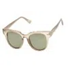 French Connection 54281fcu830 Green Round Ladies Sunglasses 10261769.lts Tpe In Neutral