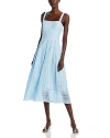 FRENCH CONNECTION ABANA EYELET MIDI DRESS - 100% EXCLUSIVE