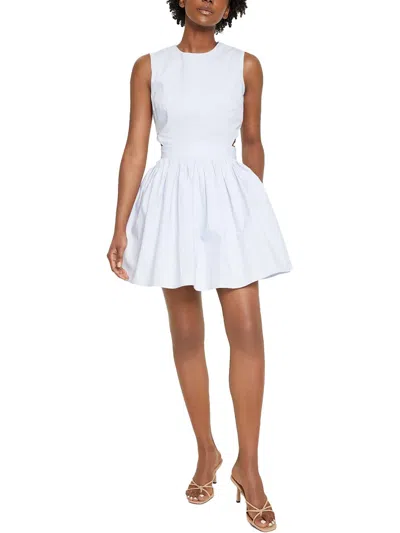 French Connection Adelade Womens Organic Cotton Cut-out Fit & Flare Dress In White