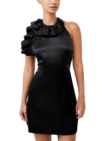 French Connection Adora Womens Satin Polyester Mini Dress In Black