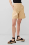 French Connection Alania City High Waist Shorts In Biscotti