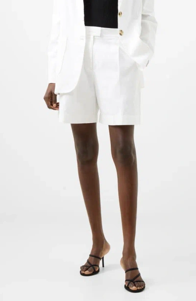French Connection Alania City High Waist Shorts In Summer White