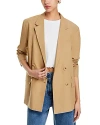 French Connection Alania Double Breasted Blazer In Biscotti