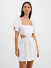 French Connection Womens Cut-out Short Mini Dress In White