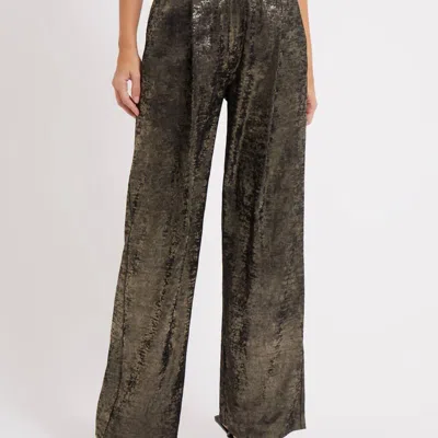 French Connection Alara Molten Suit Trousers In Metallic In Green