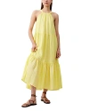 French Connection Aleska Textured Dress In Lemon Gelato