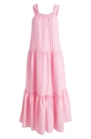 French Connection Aleska Textured Dress In Strawberry