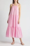 French Connection Aleska Textured Dress In Strawberry