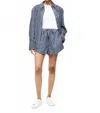French Connection Alexis Rounded Drawstring Shorts In Multi