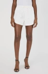 French Connection Alexis Cotton Drawstring Shorts In White