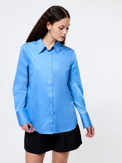French Connection Alexis Cotton Essential Shirt  Tops In Blue