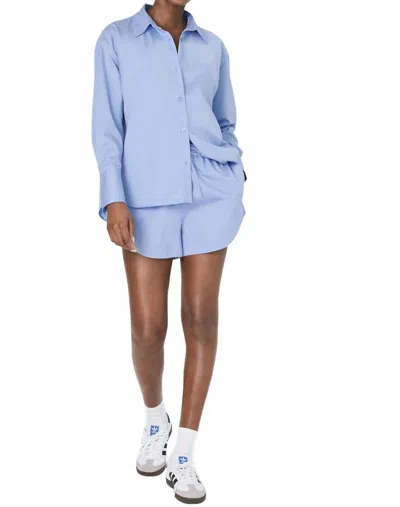 FRENCH CONNECTION ALEXIS COTTON OVERSIZED SHIRT IN OXFORD BLUE
