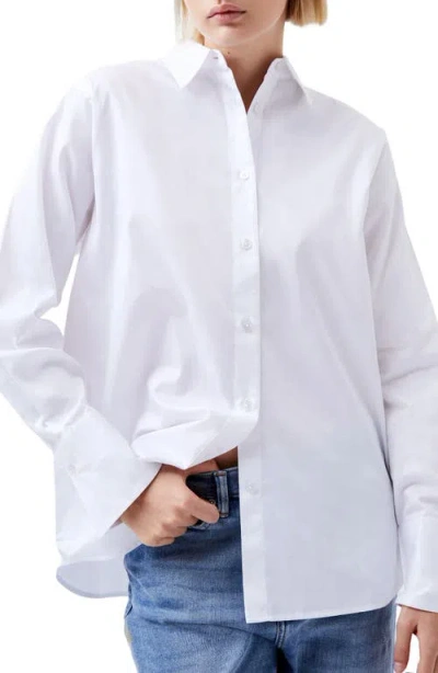 French Connection Alexis Cotton Poplin Button-up Shirt In White