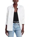 French Connection Alexis Cotton Poplin Button-up Shirt In Linen White