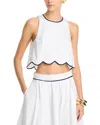 French Connection Alexis Cropped Top In Summer White