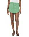 French Connection Alexis Rounded Drawstring Shorts In Green