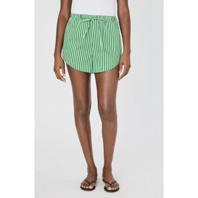 FRENCH CONNECTION FRENCH CONNECTION ALEXIS STRIPE COTTON DRAWSTRING SHORTS