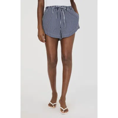 FRENCH CONNECTION FRENCH CONNECTION ALEXIS STRIPE COTTON DRAWSTRING SHORTS