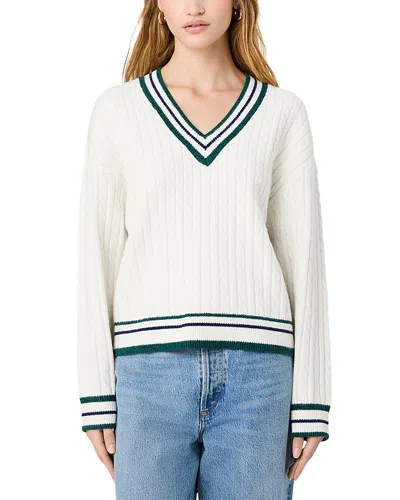 French Connection Aleyna Knit V Neck Sweater In White