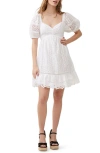 FRENCH CONNECTION ALISSA BRODERIE ANGLAISE COTTON BABYDOLL DRESS