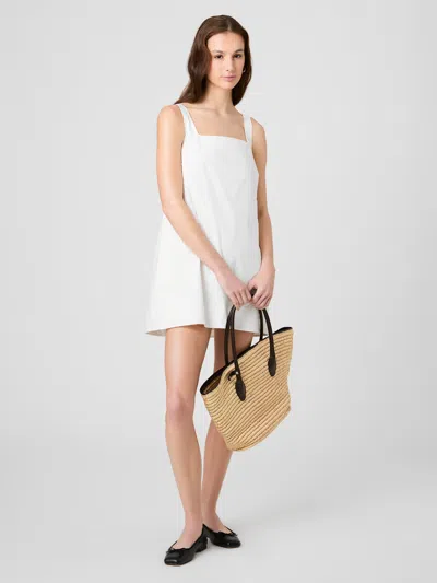 French Connection Alissa Cotton Shift Mini Dress In White