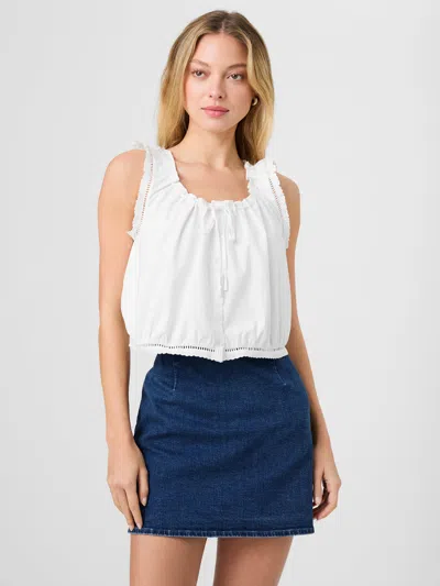 French Connection Alissa Cotton Sleeveless Top In White