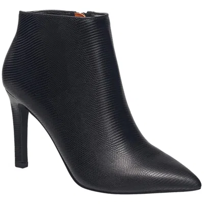 French Connection Ally Womens Faux Leather Booties In Black Black - Faux Leather